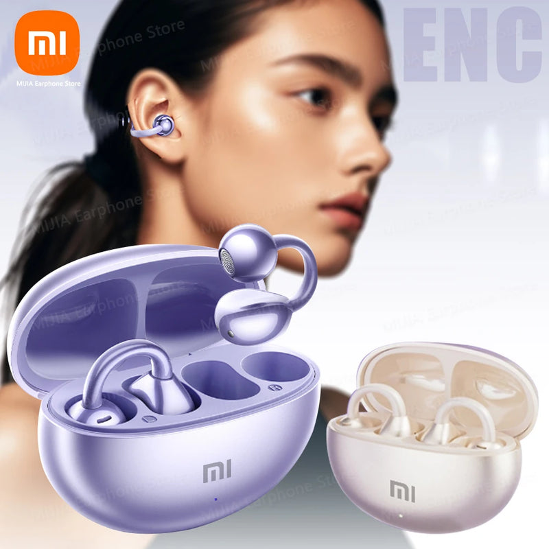 Xiaomi-Mijia fone de ouvido sem fio, clipe de ouvido aberto, fone de ouvido, Bluetooth 5.4, HD Call, Touch Control, fone de ouvido para Android, iOS, M91, ENC