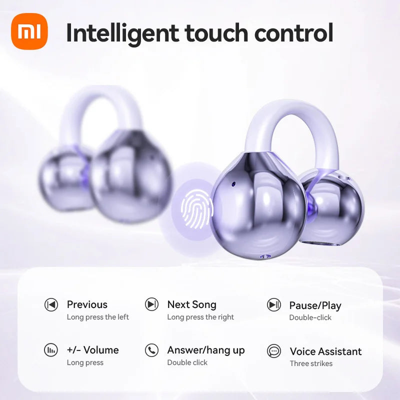 Xiaomi-Mijia fone de ouvido sem fio, clipe de ouvido aberto, fone de ouvido, Bluetooth 5.4, HD Call, Touch Control, fone de ouvido para Android, iOS, M91, ENC